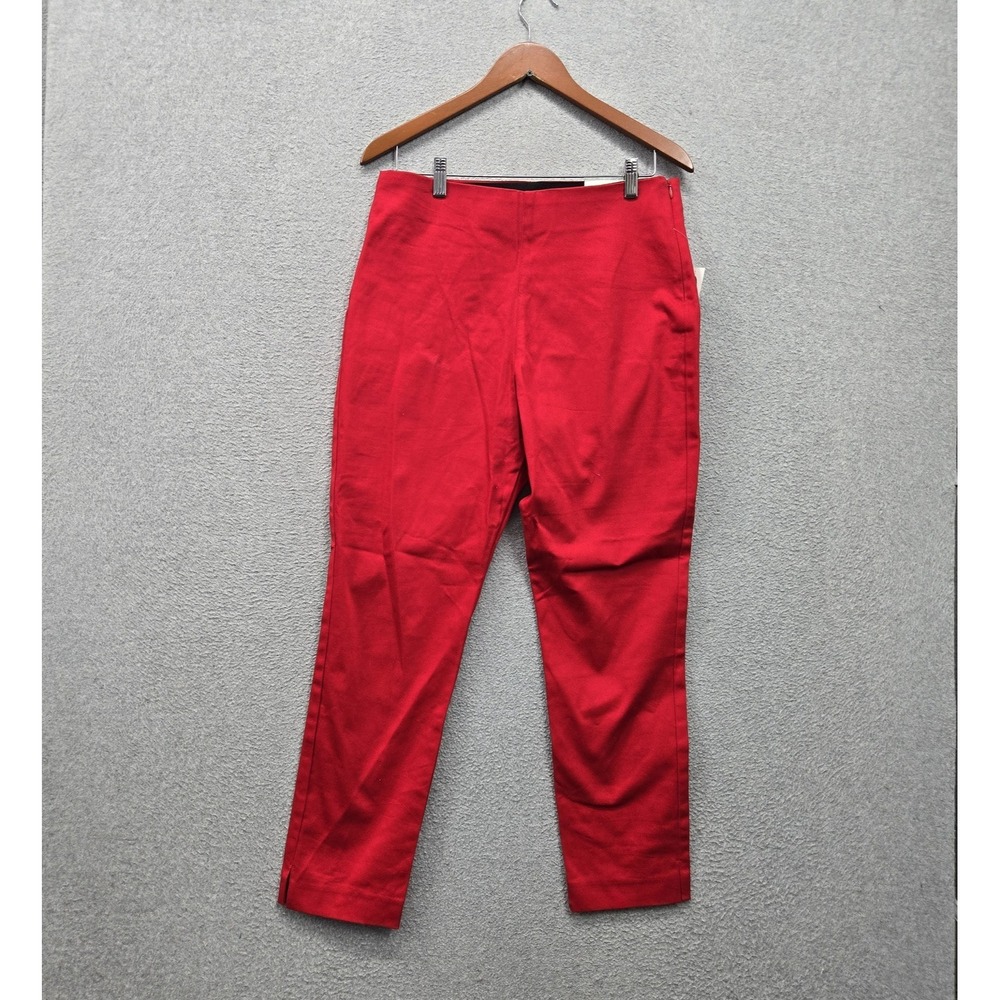 Old Navy Women Pants 12 Red Dress Skinny Slim Fit High Rise 26" Inseam NWT